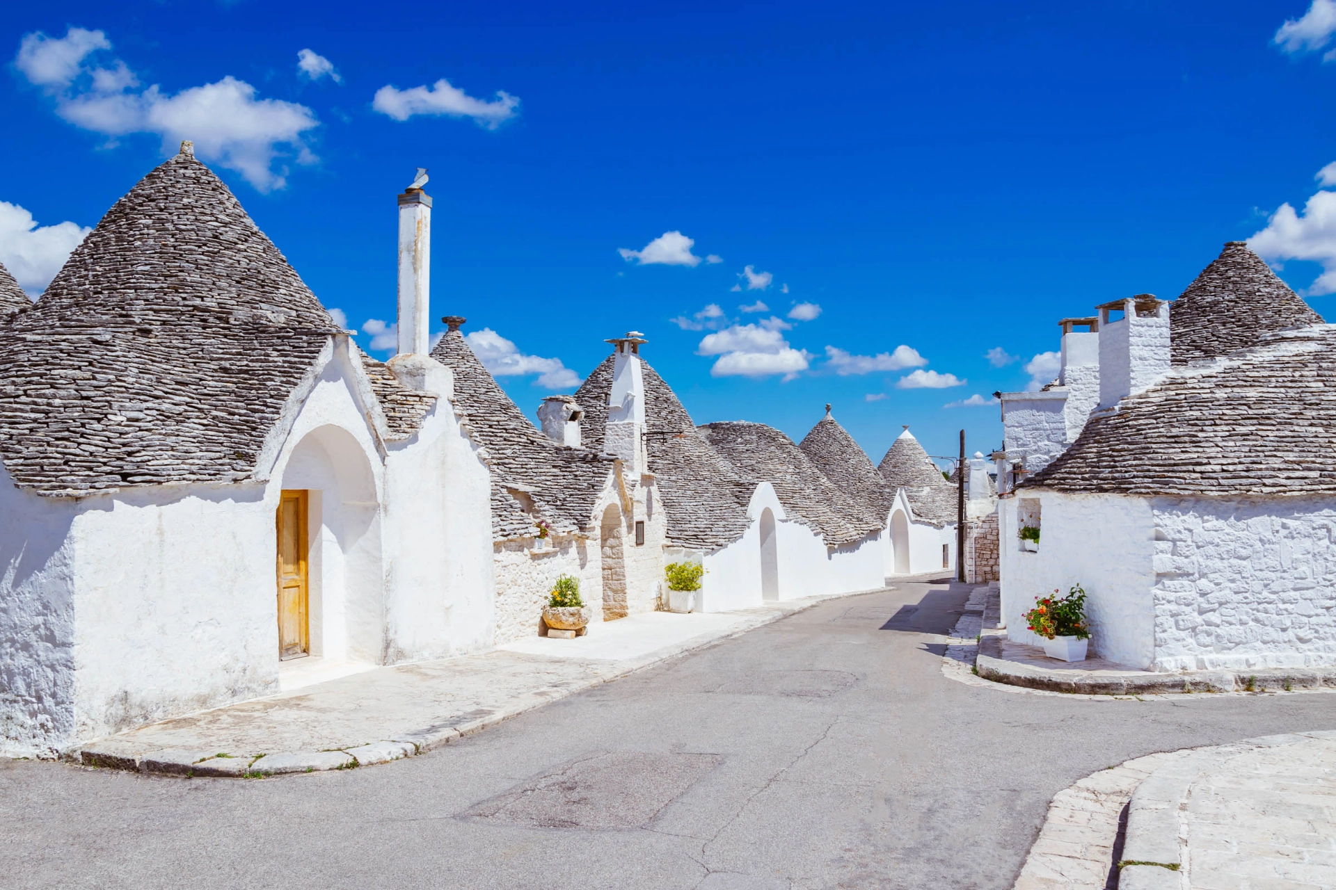 De unike trulli-husene i Alberobello