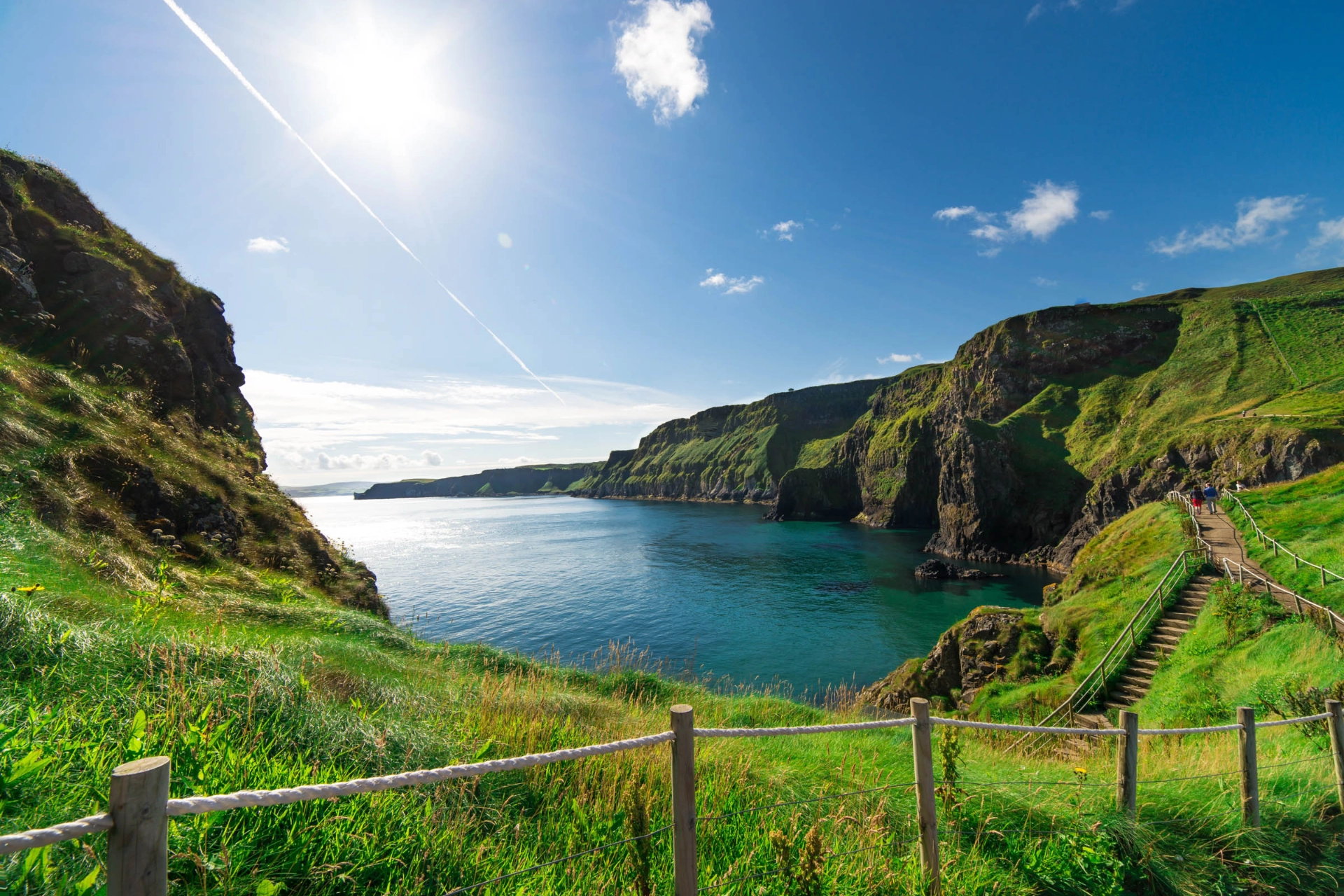 Kystlandskap ved Carrick-a-Rede taubrua
