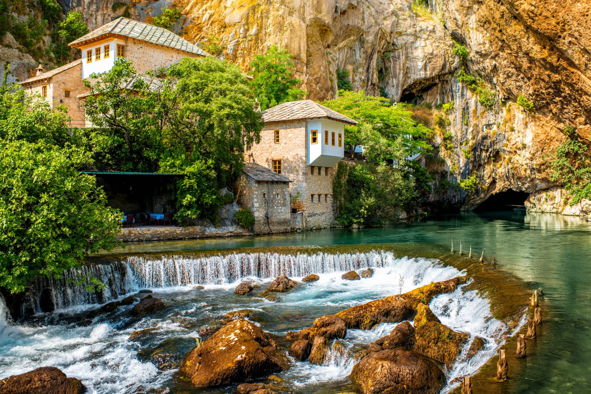 Foss ved Blagaj Tekija-klosteret Foss ved Blagaj Tekija-klosteret