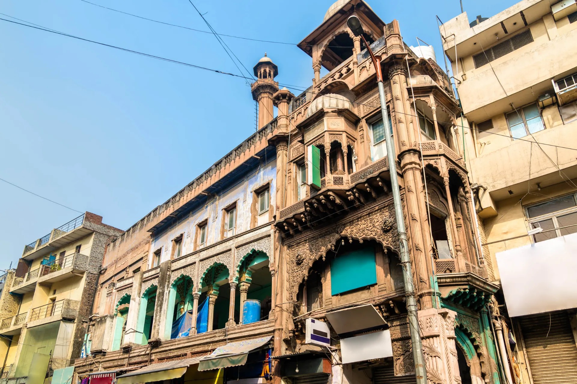 Basar i Delhi i gammel moské