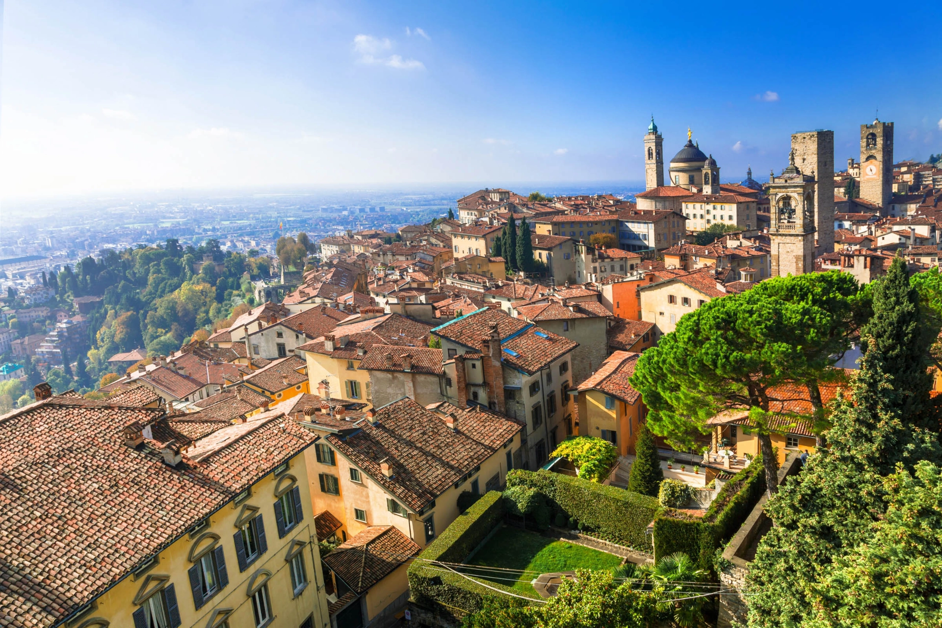 Bergamo i regionen Lombardia