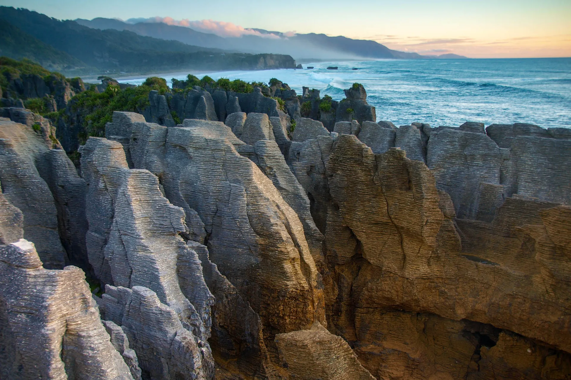 Pancake Rocks ved Punakaiki – New Zealand