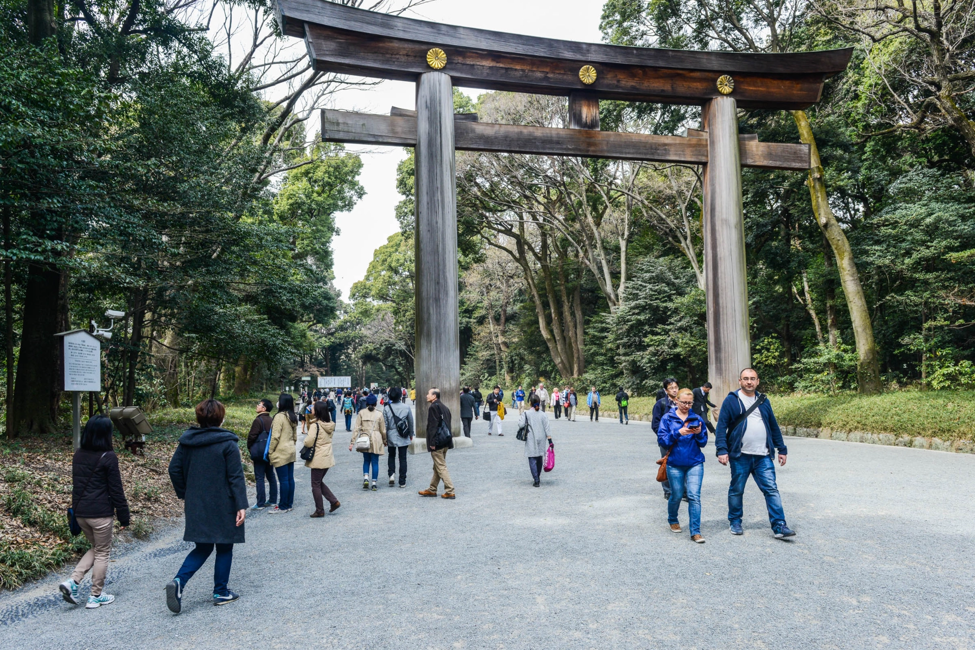 Inngangen til shinto-tempelet i Meiji Jingu