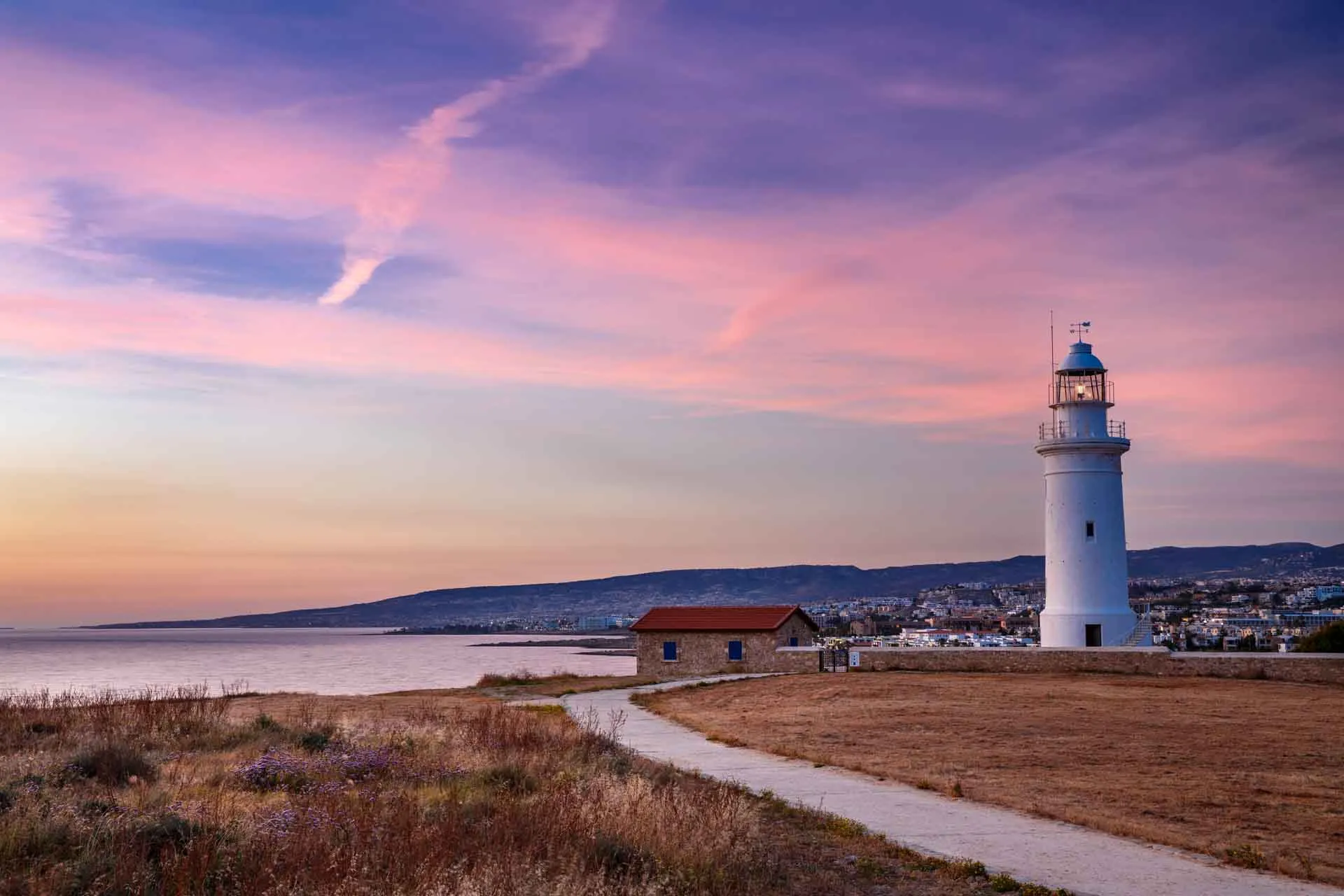 Fyret i Paphos arkeologiske park er fortsatt i bruk