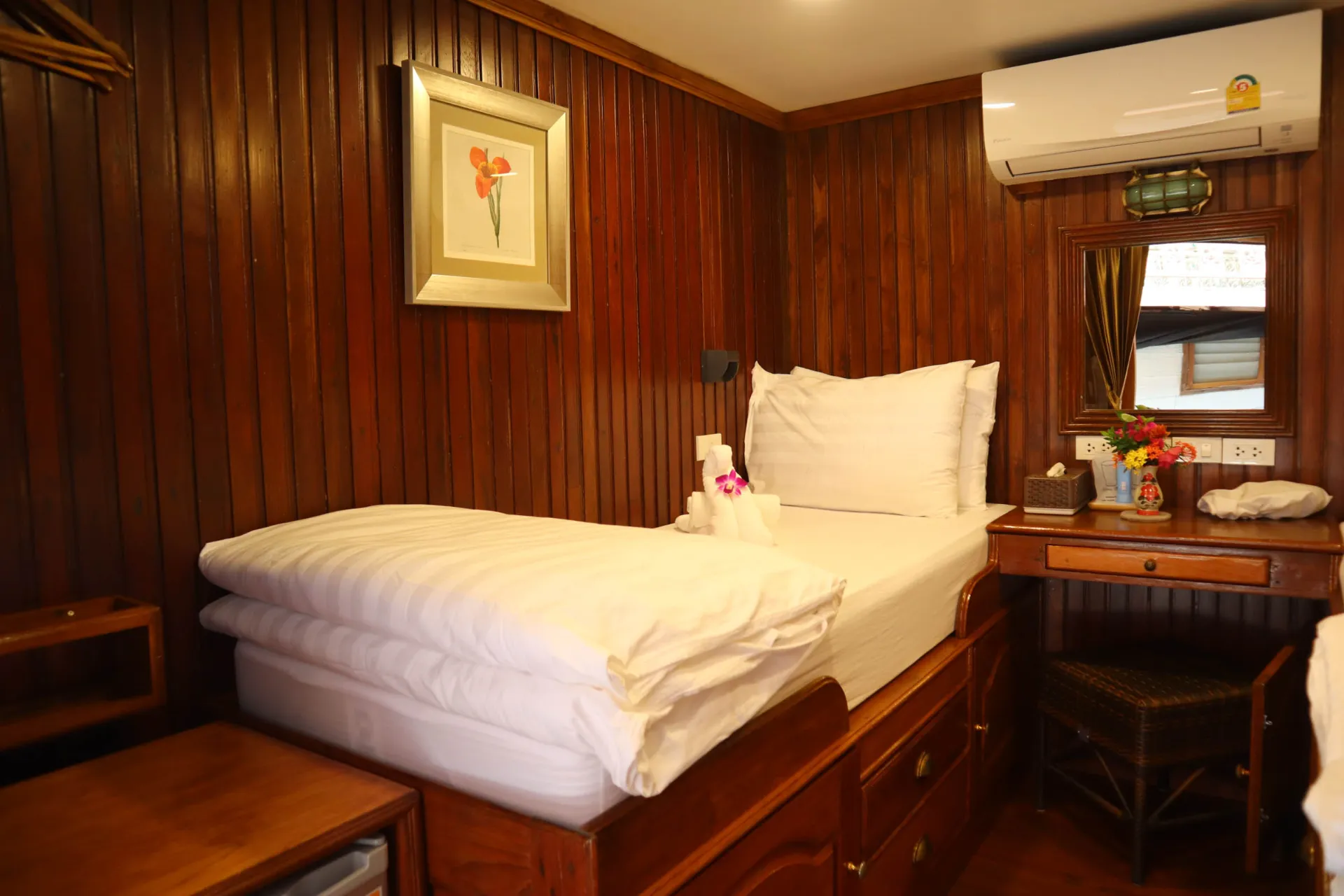 To-sengs lugar med aircondition To-sengs lugar med aircondition