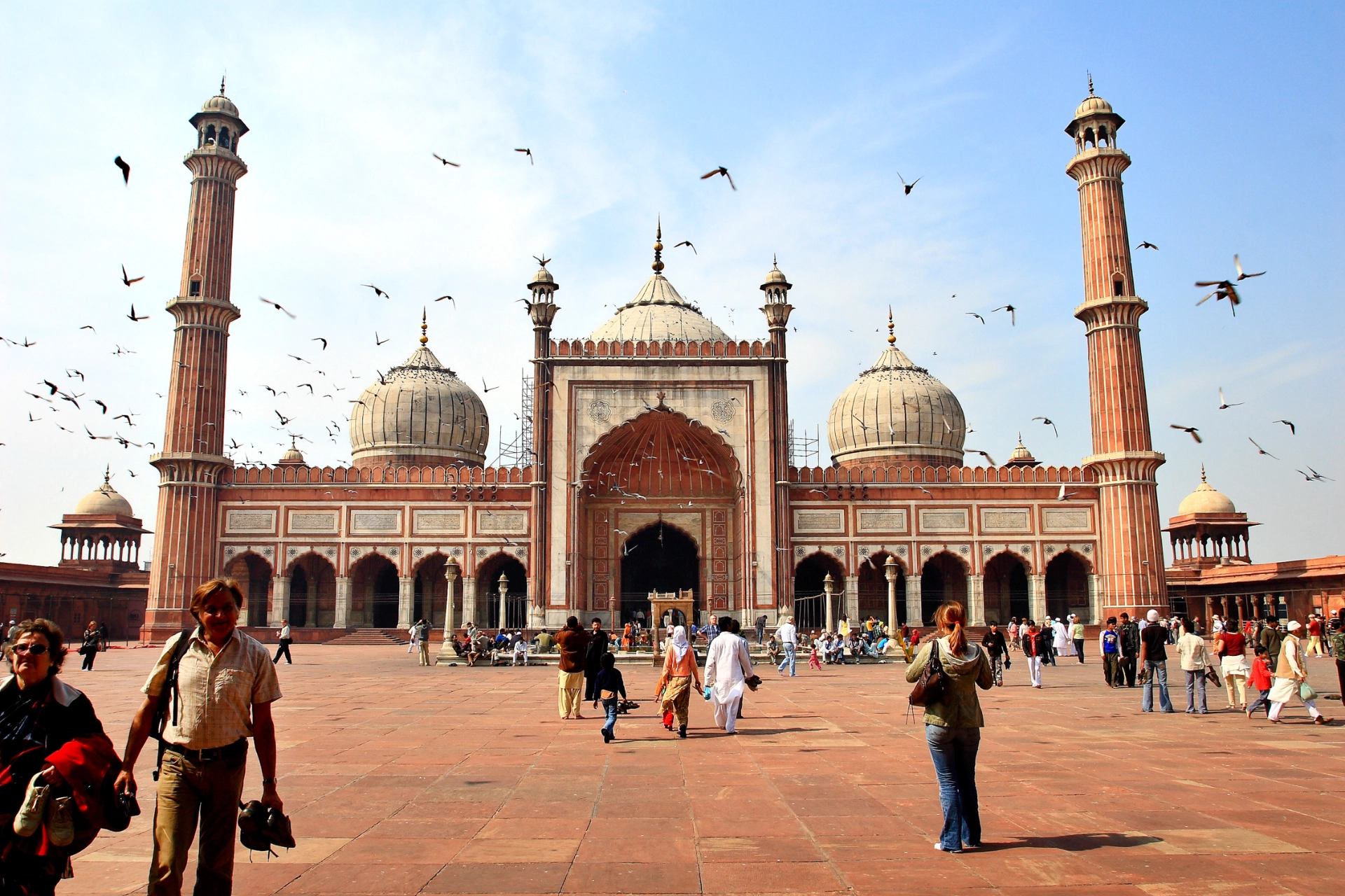 Jama-moskeen er en av de største og vakreste i India
