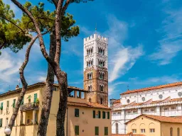 Domkirken San Martino i Lucca med klokketårn