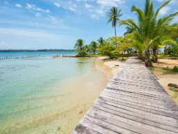Strand ved Bocas del Toro i Panama Strand ved Bocas del Toro i Panama