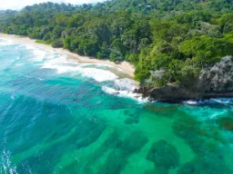 Den innbydende stranden i Puerto Viejo Den innbydende stranden i Puerto Viejo