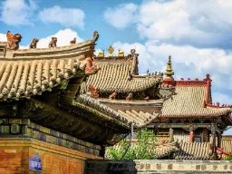 Tak-konstruksjoner fra Djengis Khan-templet i Ulan Bator Tak-konstruksjoner fra Djengis Khan-templet i Ulan Bator