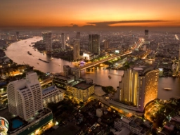 Solnedgang over Bangkok