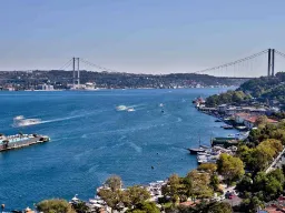 Bosporosstredet skiller Europa og Asia og forbinder Svartehavet med Marmarahavet