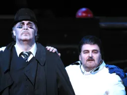 Scene med Mandarinen og Calaf i Turandot Scene med Mandarinen og Calaf i Turandot