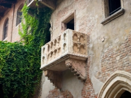 Den berømte Romeo og Julie-balkongen i Verona