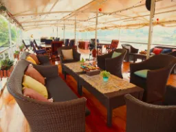 Interiør fra skipet med myke puter Interiør fra skipet med myke puter