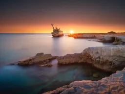 Solnedgang med skipsvrak – merkelig nok et populært turistmål