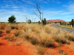 Ayers Rock endrer farge etter solens gang