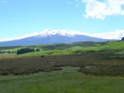 Mount Ruapehu – aktiv vulkan i Tongariro nasjonalpark på Nordøya i New Zealand – filmlokasjon for "Ringenes Herre"