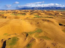 Elsen Tasarkhai-sanddynene i Mongolia – kjent som 'Mini-Gobi' med en blanding av ørken og steppe Elsen Tasarkhai-sanddynene i Mongolia – kjent som 'Mini-Gobi' med en blanding av ørken og steppe