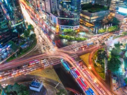 Gangnam i Seoul – et moderne forretningsområde, kjent for sin skyline, uteliv og travle gater Gangnam i Seoul – et moderne forretningsområde, kjent for sin skyline, uteliv og travle gater