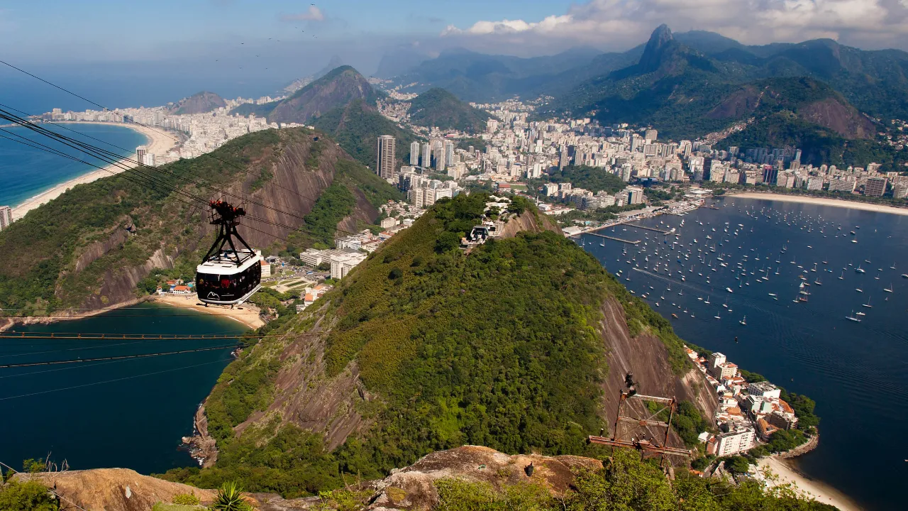 Taubanen til Sugarloaf Mountain i Rio de Janeiro