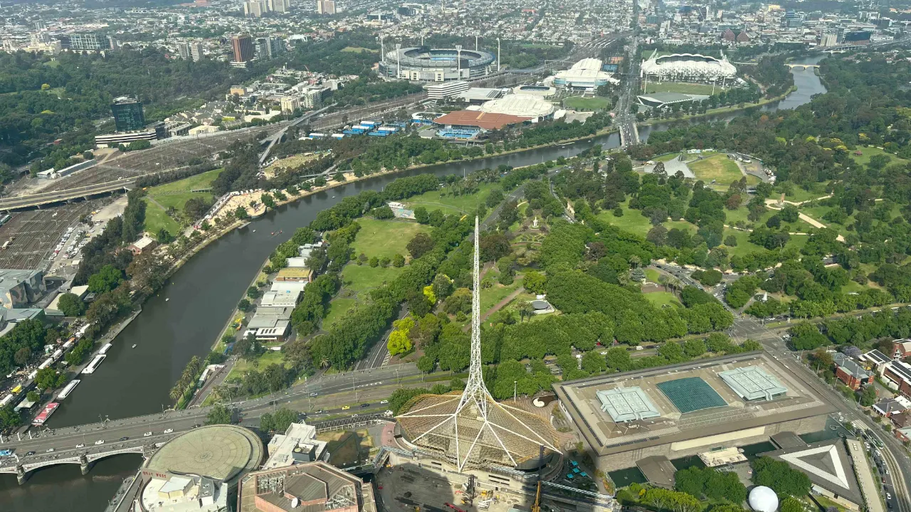 Utsikt over Melbourne fra Eureka Skydeck