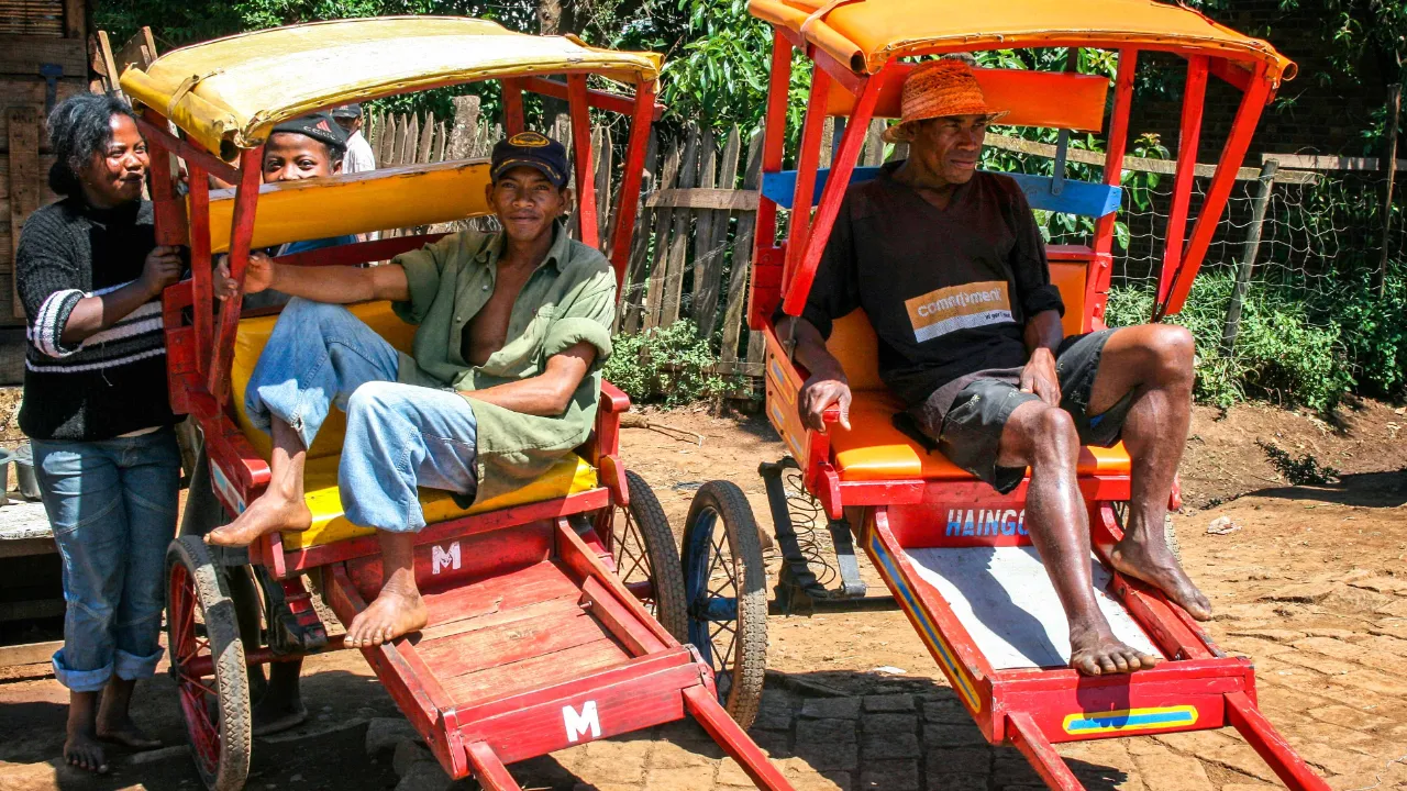 "Pousse-pousse"-vogner, Madagaskar
