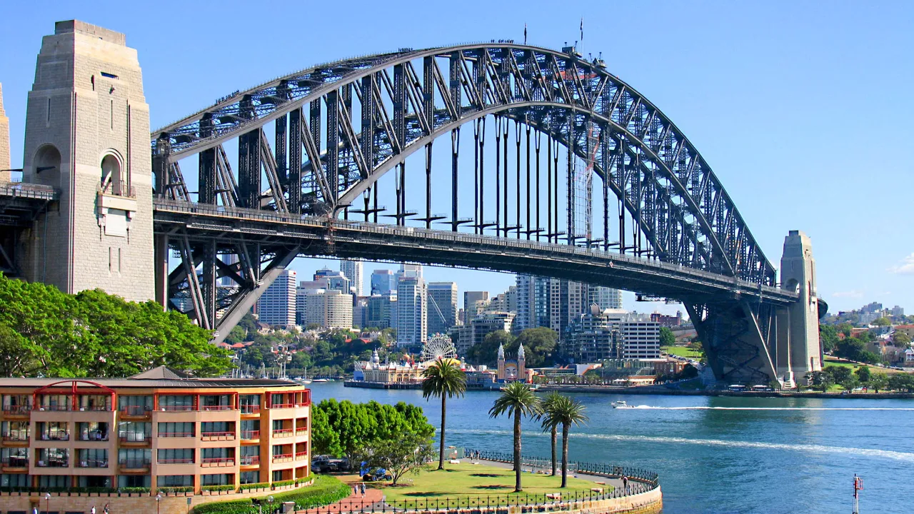 Sydney Harbour Bridge forbinder Sydney sentrum med North Shore