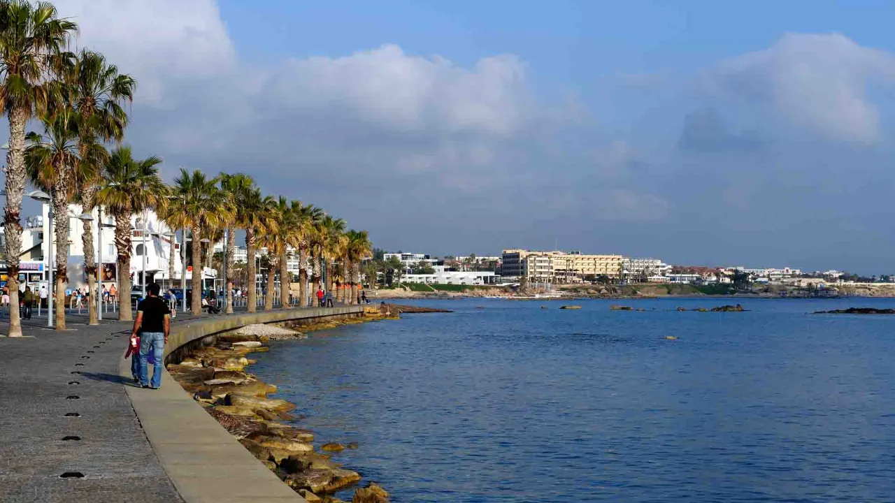 Paphos havnepromenade Paphos havnepromenade