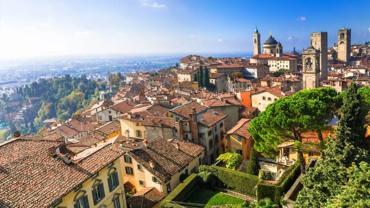 Bergamo i regionen Lombardia