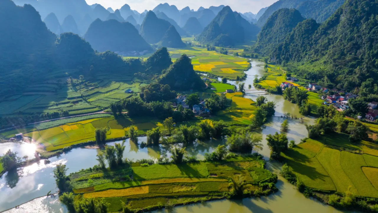 Landskap ved Cao Bang