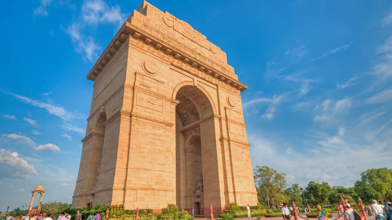 India Gate i New Delhi er et minnesmerke for de falne i 1. verdenskrig India Gate i New Delhi er et minnesmerke for de falne i 1. verdenskrig