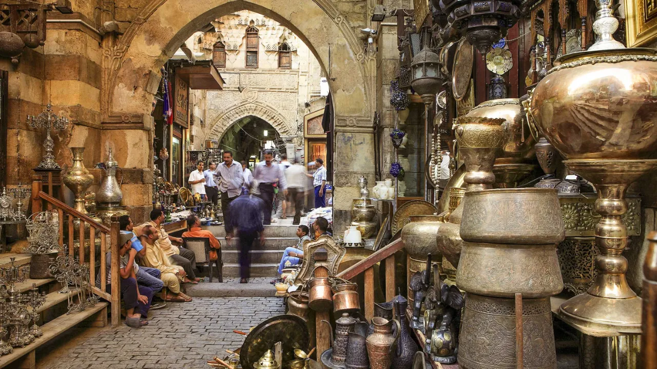 Khan el-Khalili-basaren i Kairo Khan el-Khalili-basaren i Kairo