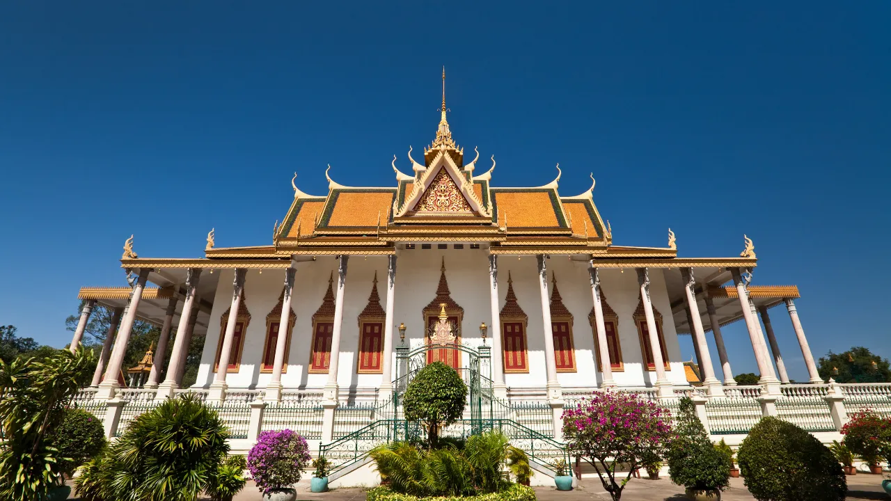 Sølvpagoden i det kongelige palasset i Phnom Penh