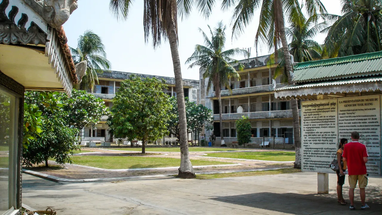 Tuol Sleng-museet i Phnom Penh var opprinnelig en skole, men ble gjort om til fengsel under Røde Khmer-regimet