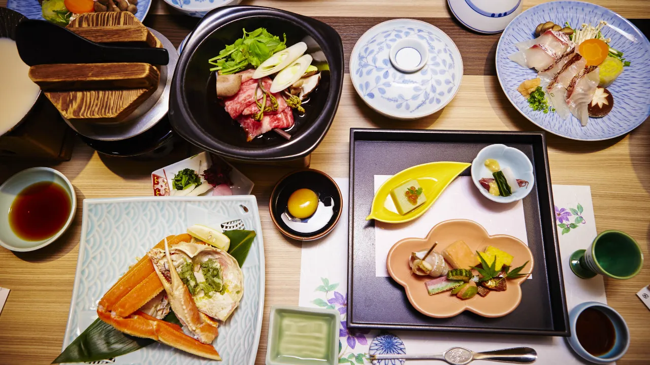 En tradisjonell kaiseki-middag En tradisjonell kaiseki-middag