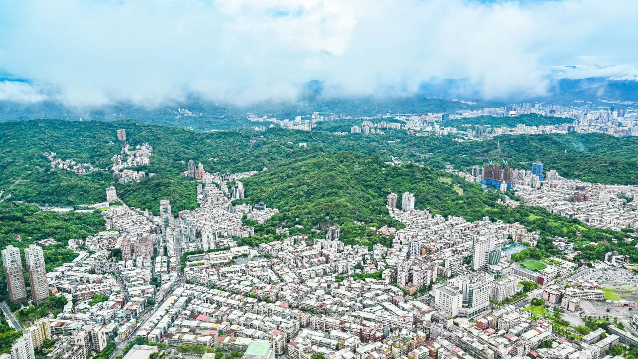 Utsikt fra observatoriet i Taipei